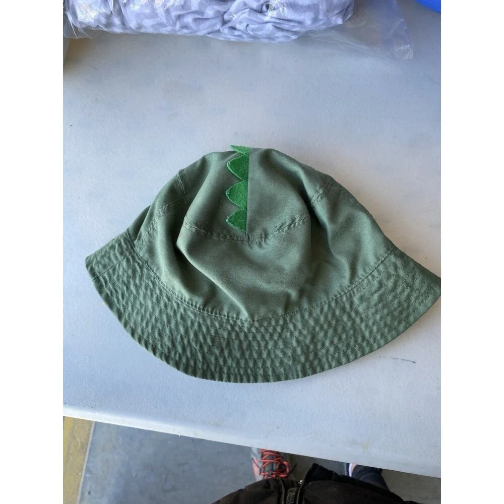 Baby Boy Dinosaur Bucket Hat Green Spikes 6-18 Months